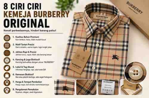 8 Ciri Ciri Kemeja Burberry Original