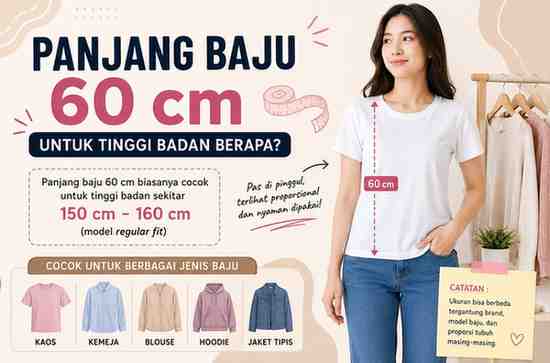 Panjang Baju 60 cm Untuk Tinggi Badan Berapa