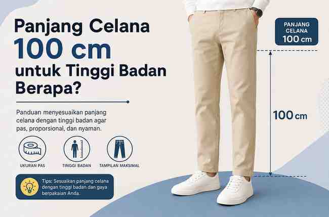 Panjang Celana 100 cm untuk Tinggi Badan Berapa