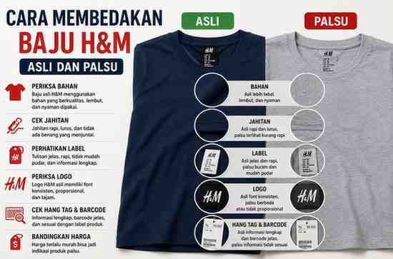 Cara Membedakan Baju H&M Asli dan Palsu dengan Mudah