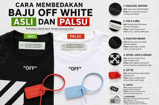Cara Membedakan Baju Off White Asli dan Palsu