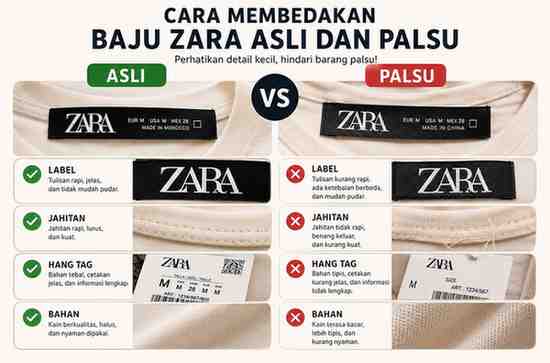 Cara Membedakan Baju Zara Asli dan Palsu dengan Mudah