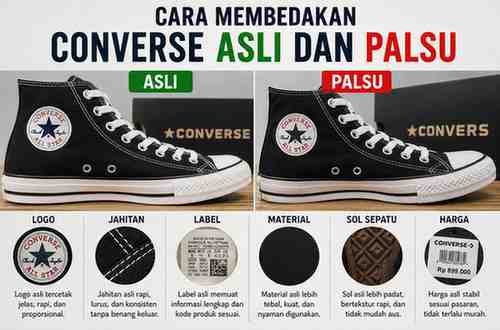 Cara Membedakan Converse Asli dan Palsu, Jangan Sampai Salah Pilih