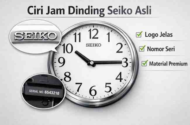 Ciri Jam Dinding Seiko Asli, Kenali Perbedaannya