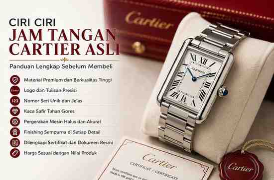 Kenali Ciri Ciri Jam Tangan Cartier Asli dan Palsu