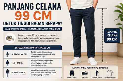 Panjang Celana 99 Cm untuk Tinggi Badan Berapa