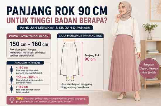 Panjang Rok 90 cm untuk Tinggi Badan Berapa