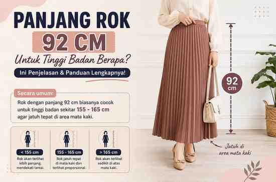 Panjang Rok 92 cm Untuk Tinggi Badan Berapa