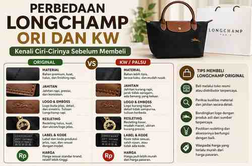 Perbedaan Longchamp Ori dan KW