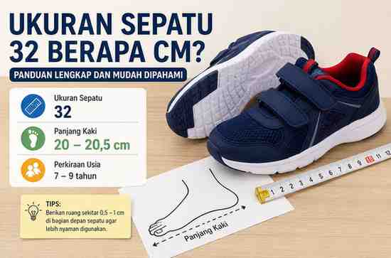 Ukuran Sepatu 32 Berapa Cm