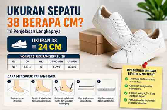 Ukuran Sepatu 38 Berapa Cm Ini Penjelasan Lengkapnya