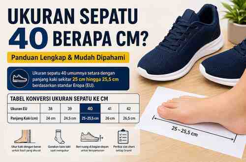 Ukuran Sepatu 40 Berapa Cm