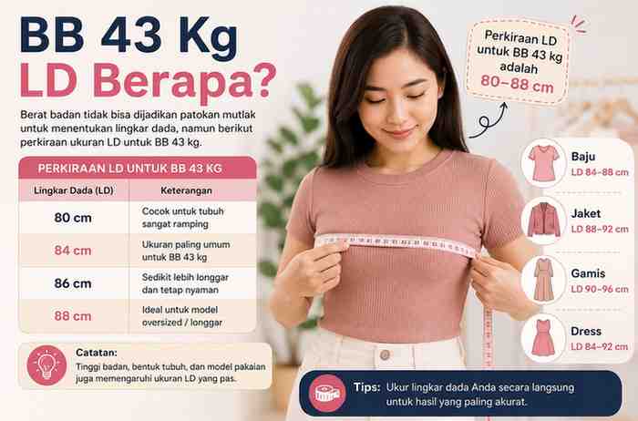 BB 43 KG LD Berapa