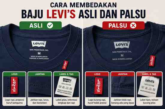 Cara Membedakan Baju Levi's Asli dan Palsu