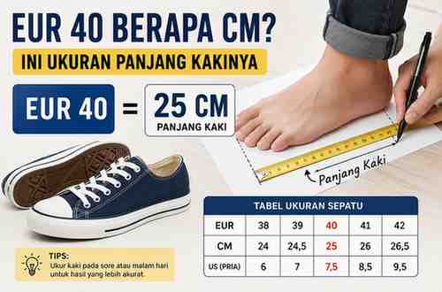 EUR 40 Berapa CM