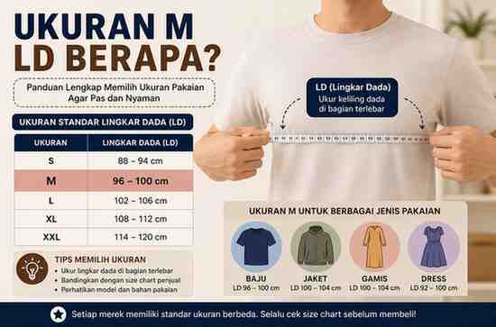 Ukuran M LD Berapa